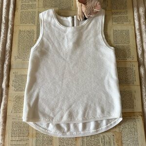Banana Republic Women's White Knit Tank Top with zipper, size XS Classic style